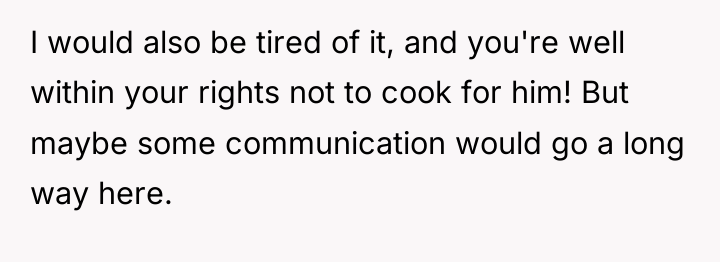 I would also be tired of it, and you're well...