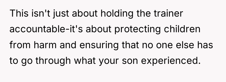 This isn't just about holding the trainer accountable-it's about protecting...