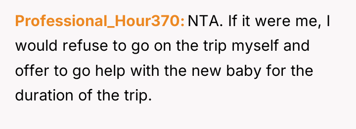Professional_Hour370 NTA. If it were me, I would refuse to...