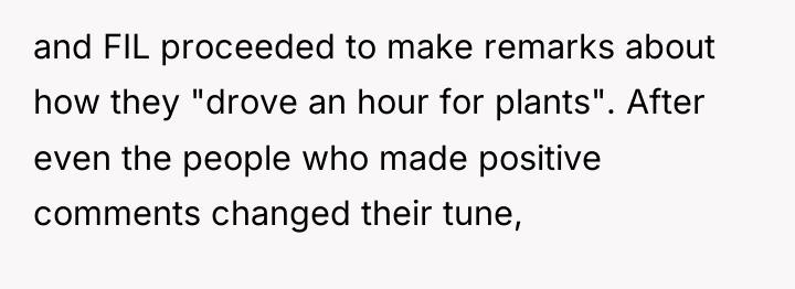 and FIL proceeded to make remarks about how they "drove...