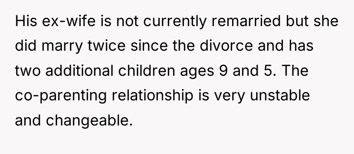 His ex-wife is not currently remarried but she did marry...