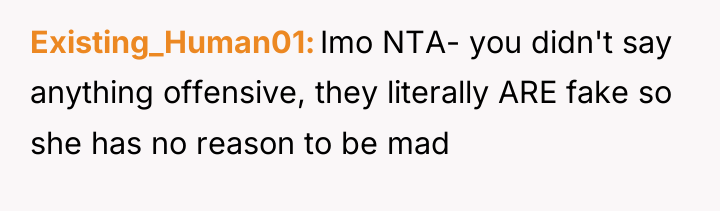 Existing_Human01 Imo NTA- you didn't say anything offensive, they literally...