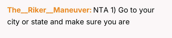 The__Riker__Maneuver NTA 1) Go to your city or state and...