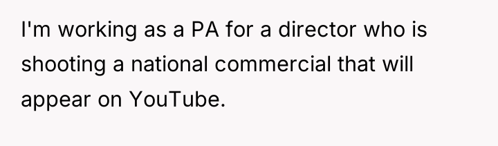 I'm working as a PA for a director who is...