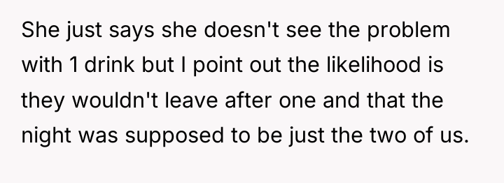 She just says she doesn't see the problem with 1...