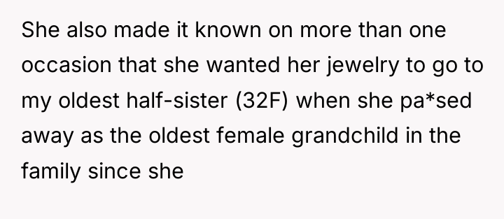 She also made it known on more than one occasion...