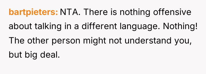 bartpieters NTA. There is nothing offensive about talking in a...