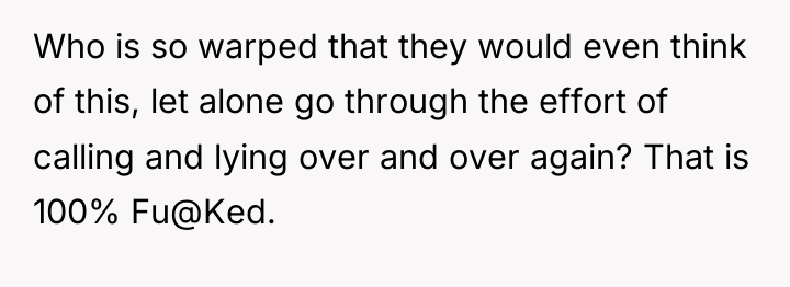 Who is so warped that they would even think of...