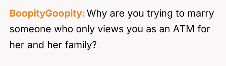 BoopityGoopity Why are you trying to marry someone who only...