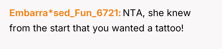 Embarra*sed_Fun_6721 NTA, she knew from the start that you wanted...