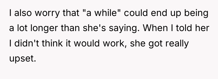 I also worry that "a while" could end up being...