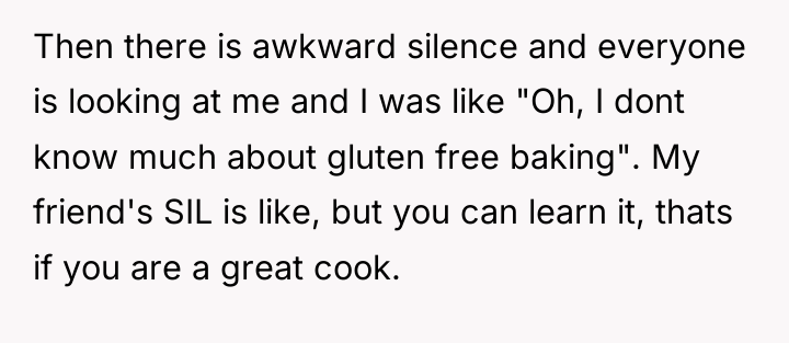 Then there is awkward silence and everyone is looking at...