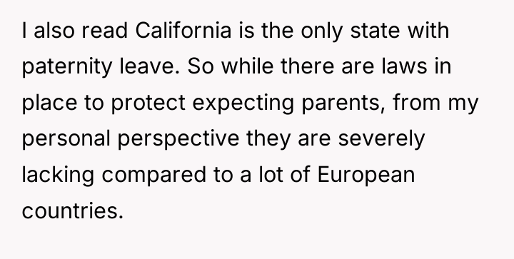 I also read California is the only state with paternity...