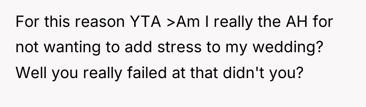 For this reason YTA >Am I really the AH for...