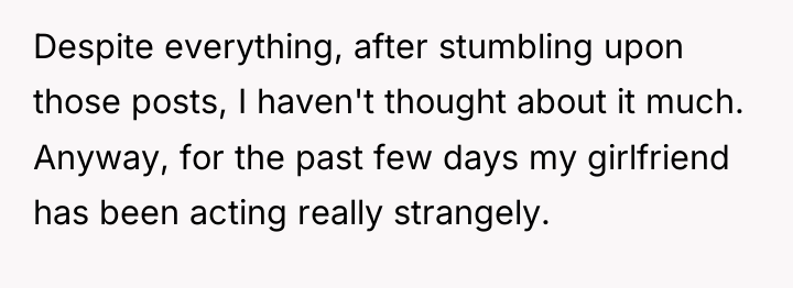 Despite everything, after stumbling upon those posts, I haven't thought...