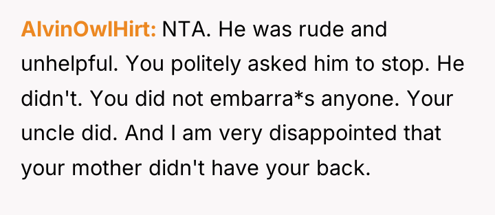 AlvinOwlHirt NTA. He was rude and unhelpful. You politely asked...