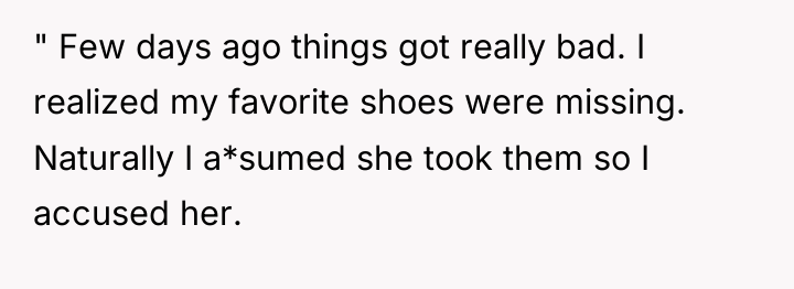" Few days ago things got really bad. I realized...