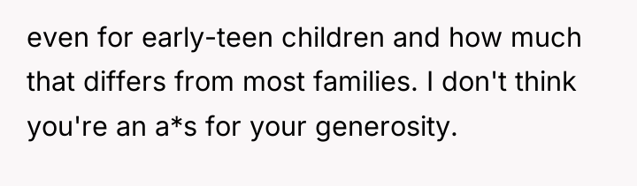 even for early-teen children and how much that differs from...