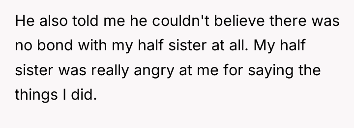 He also told me he couldn't believe there was no...