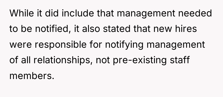 While it did include that management needed to be notified,...