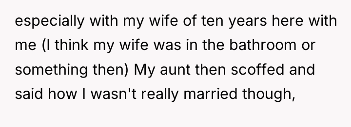 especially with my wife of ten years here with me...