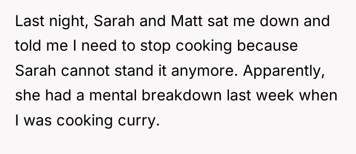 Last night, Sarah and Matt sat me down and told...