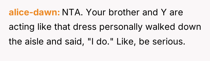 alice-dawn NTA. Your brother and Y are acting like that...