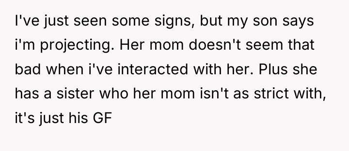 I've just seen some signs, but my son says i'm...