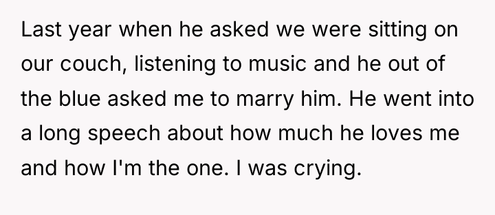 Last year when he asked we were sitting on our...