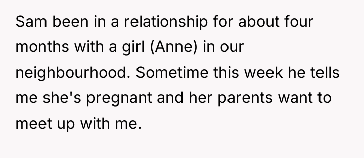 Sam been in a relationship for about four months with...