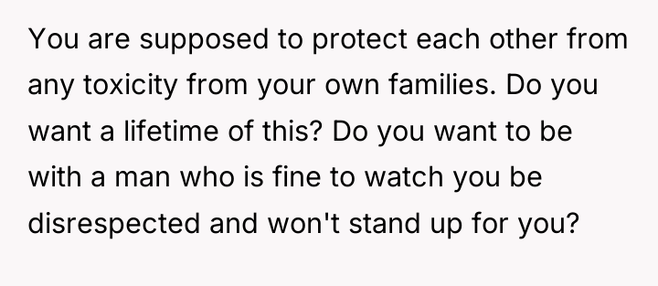 You are supposed to protect each other from any toxicity...