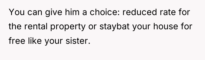 You can give him a choice: reduced rate for the...