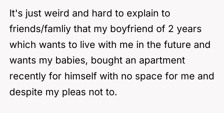 It's just weird and hard to explain to friends/famliy that...