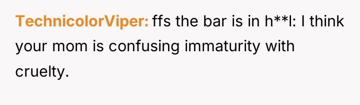 TechnicolorViper ffs the bar is in h**l: I think your...