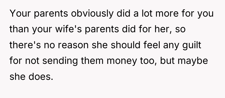 Your parents obviously did a lot more for you than...