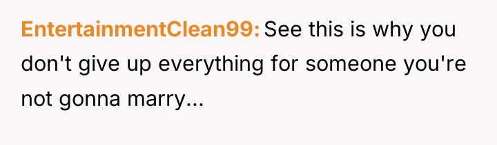 EntertainmentClean99 See this is why you don't give up everything...
