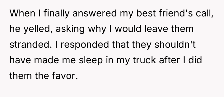 When I finally answered my best friend's call, he yelled,...