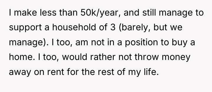 I make less than 50k/year, and still manage to support...