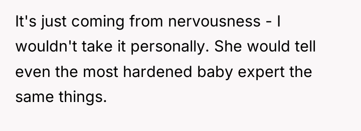 It's just coming from nervousness - I wouldn't take it...