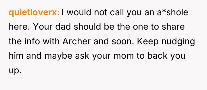quietloverx I would not call you an a*shole here. Your...