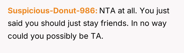 Suspicious-Donut-986 NTA at all. You just said you should just...