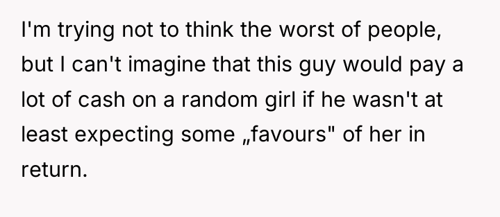 I'm trying not to think the worst of people, but...