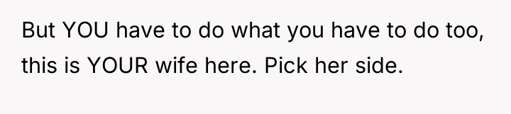 But YOU have to do what you have to do...
