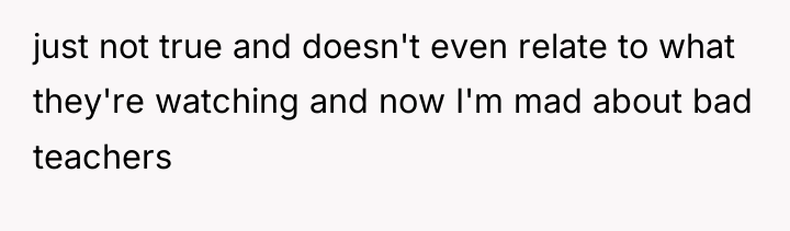 just not true and doesn't even relate to what they're...