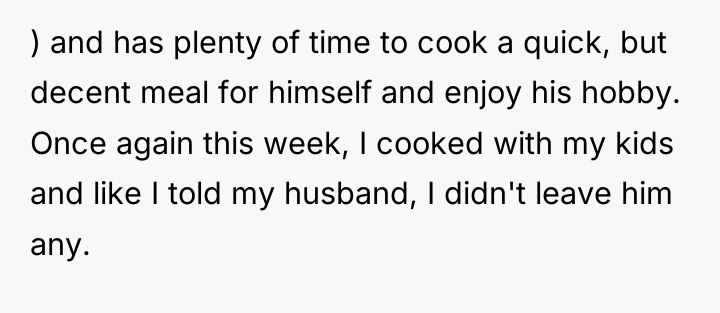 ) and has plenty of time to cook a quick,...