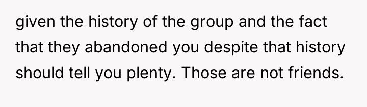 given the history of the group and the fact that...