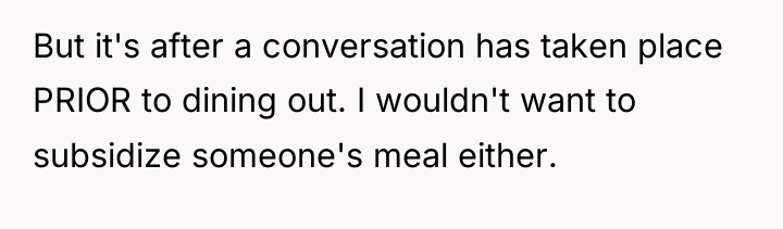 But it's after a conversation has taken place PRIOR to...