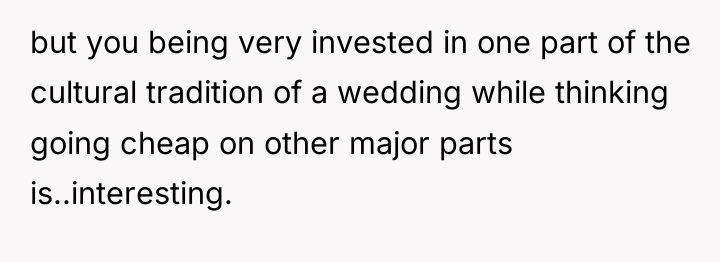 but you being very invested in one part of the...