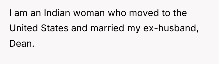 I am an Indian woman who moved to the United...