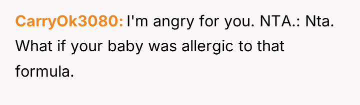 CarryOk3080 I'm angry for you. NTA.: Nta. What if your...
